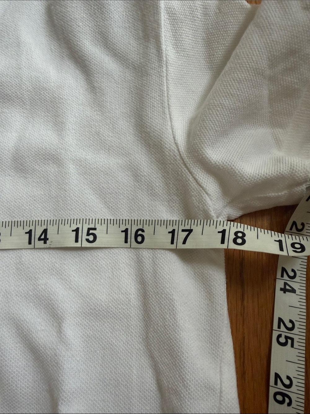 EUC POLO RALPH LAUREN White Boys Polo with Navy logo golf shirt short sleeve - Picture 5 of 7